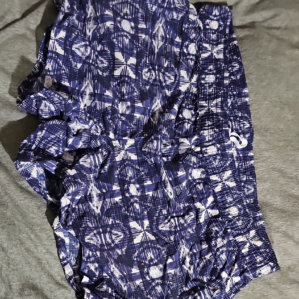 Original Penguin Women's Navy and White Athletic Shorts